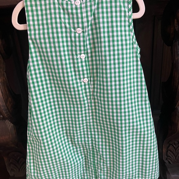 Posh Pickle girls green gingham check shift dress sz 5 - Picture 2 of 3